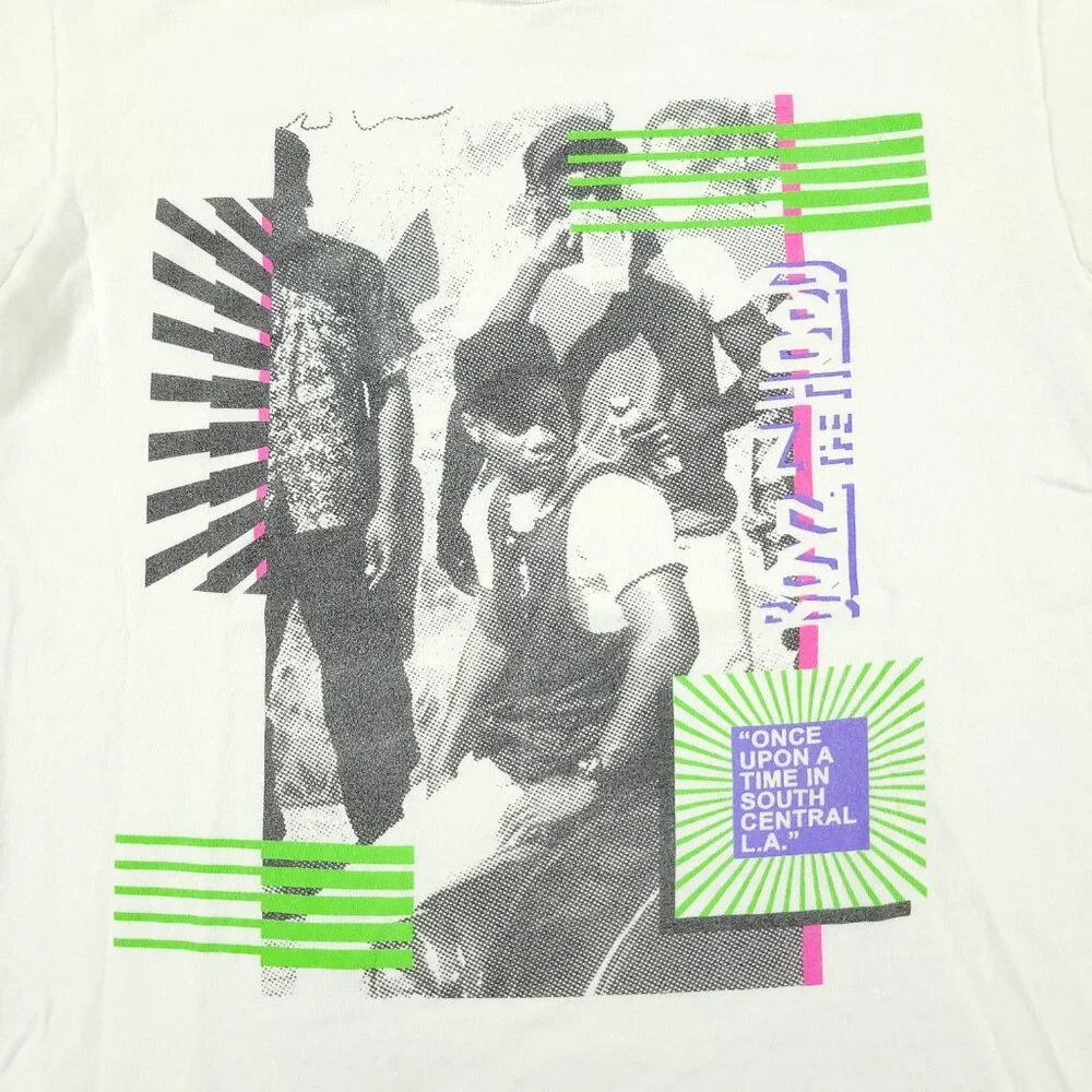 Boyz N The Hood Shirt Men Medium White Movie Logo Graphic Tee Short Sleeve Adult - Picture 2 of 13